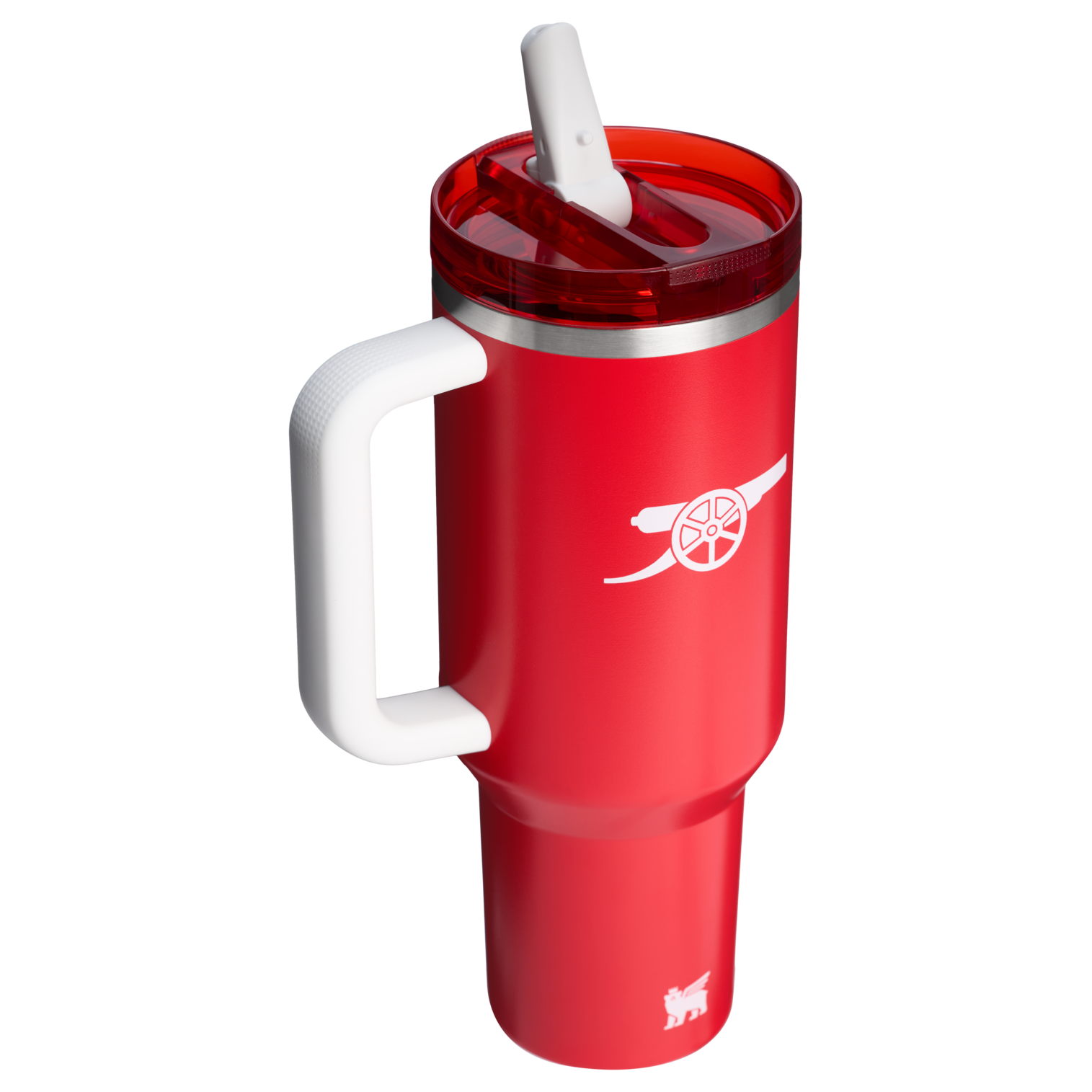 Stanley Arsenal 40 OZ Flip Straw Tumbler In Arsenal Red With White Accents
