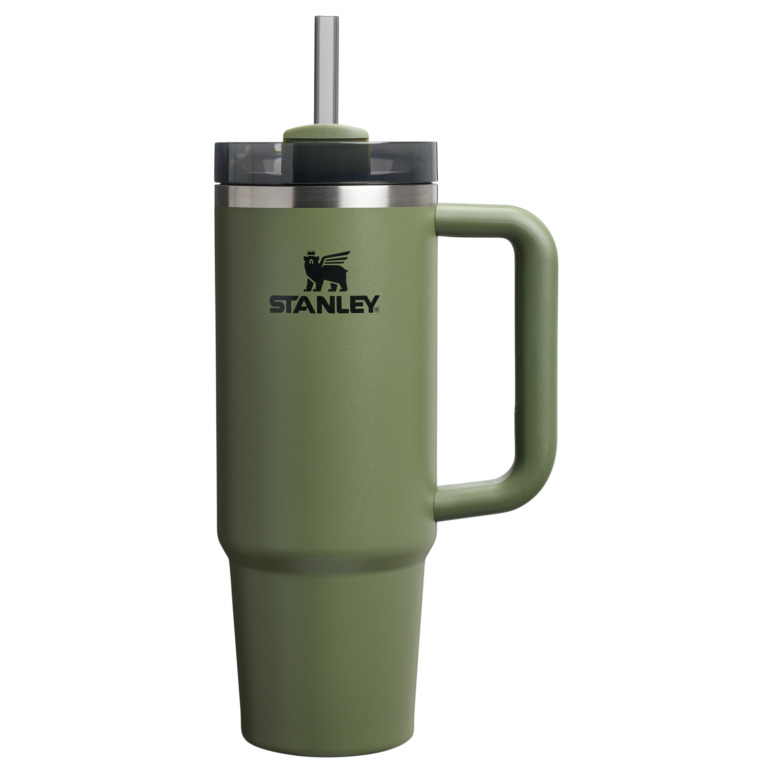 Stanley 30 OZ Quencher FlowState Tumbler With Straw In Dried Pine Green