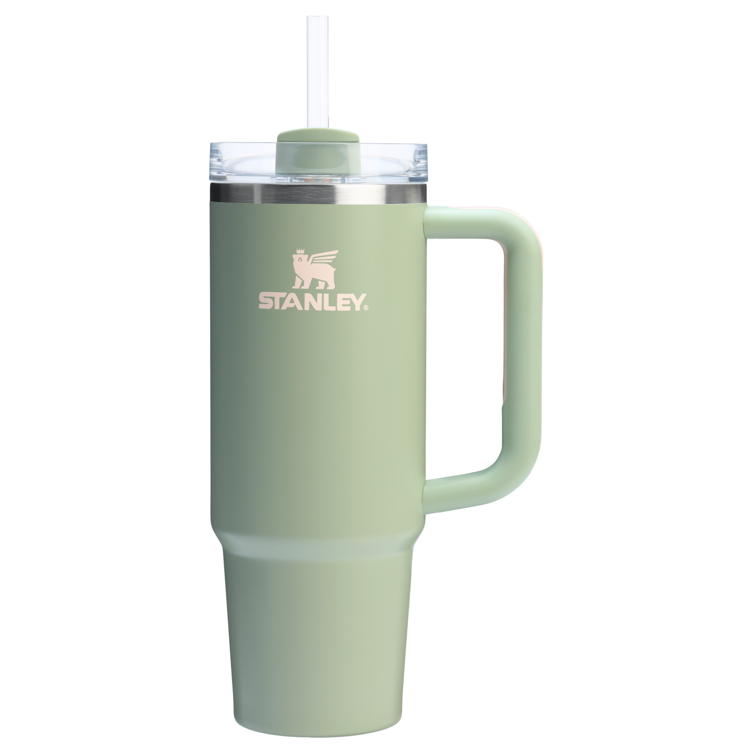 Stanley 40 OZ Quencher Stainless Steel Tumbler In Lichen Green