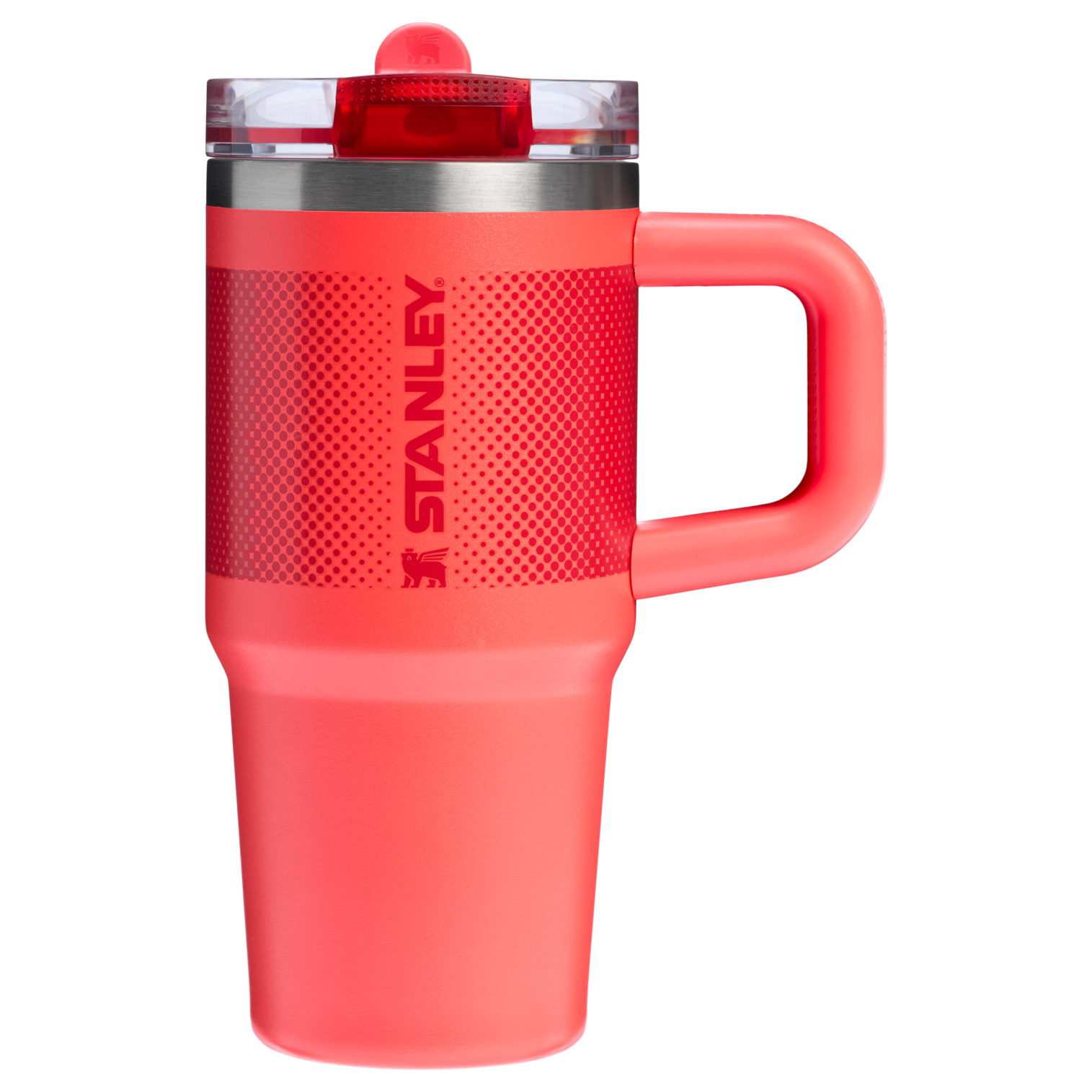 Stanley 14 OZ ProTour Flip Straw Tumbler Cup In Hot Coral Red