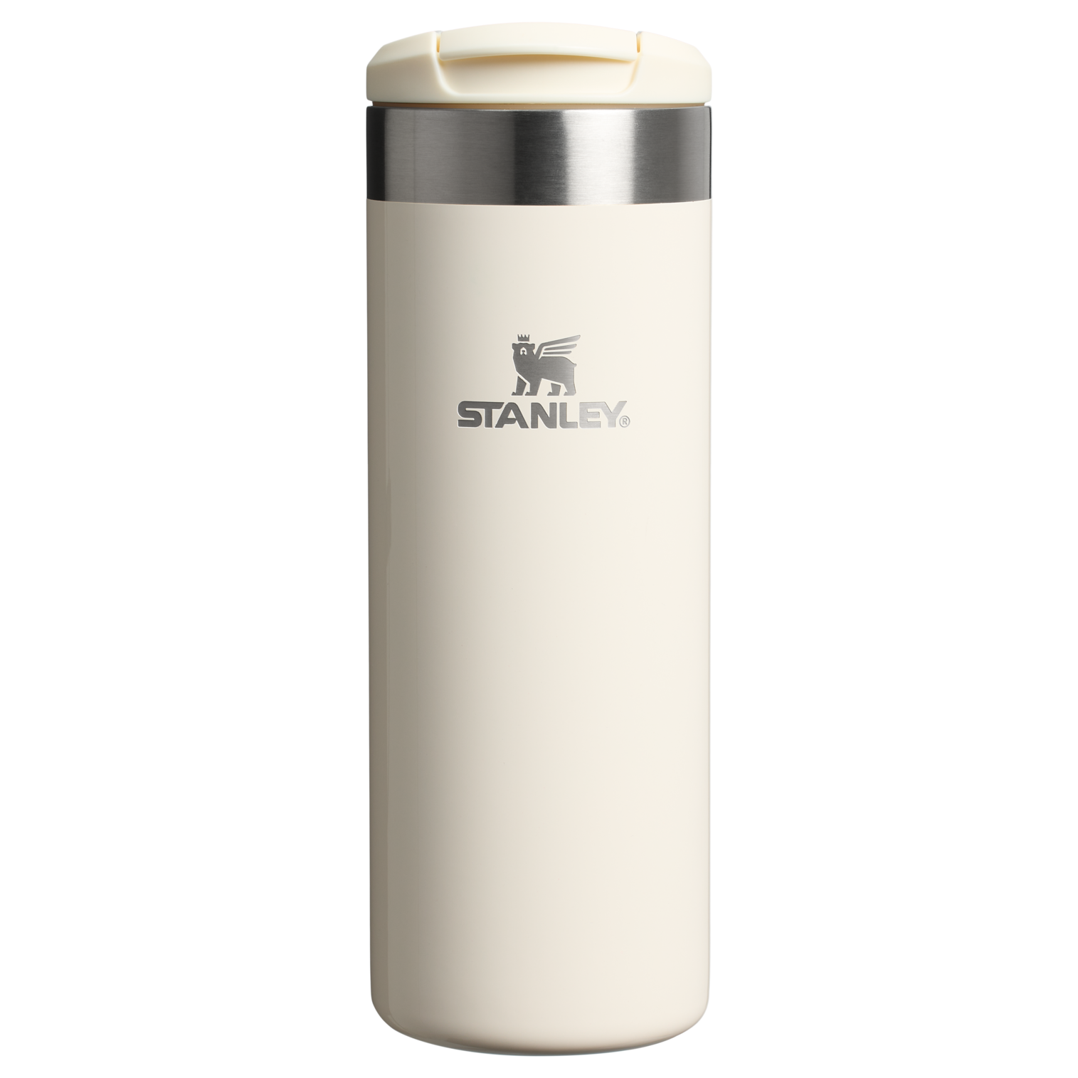 Stanley 16 OZ Transit Flip Top Stainless Steel Mug In Cream White Gloss