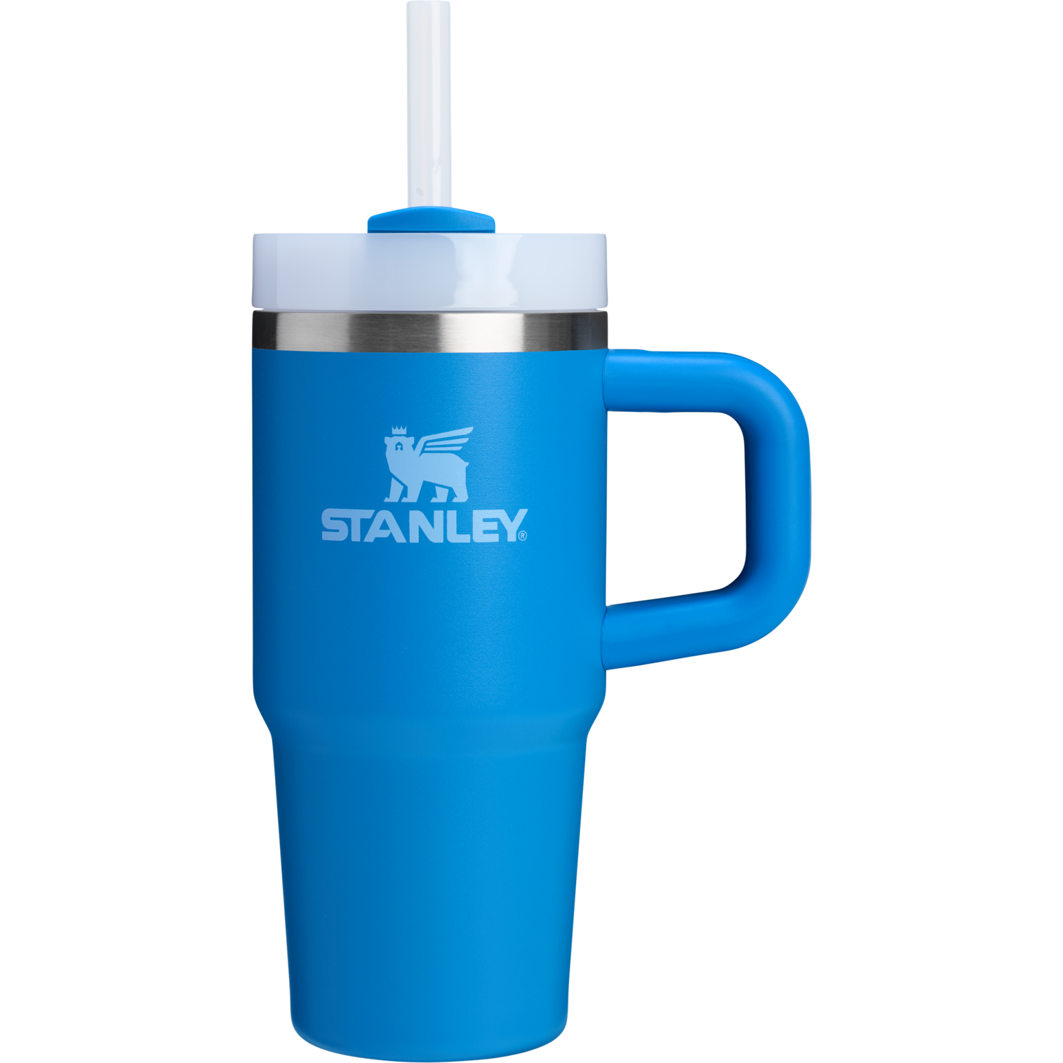 Stanley 14 OZ Quencher Stainless Steel Tumbler With Straw In Azure Blue